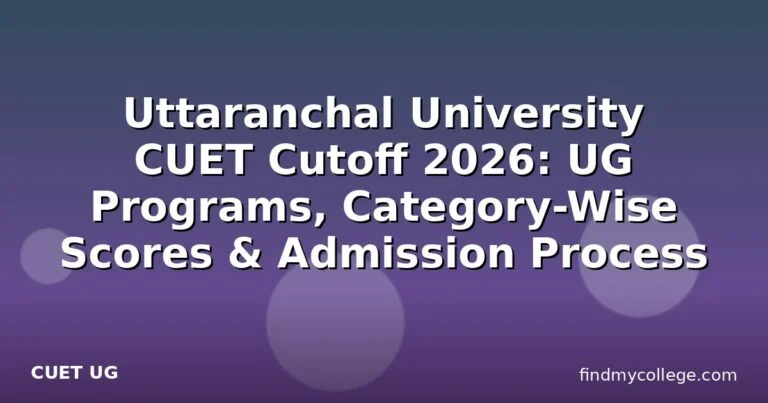 Uttaranchal University CUET Cutoff 2026: UG Programs, Category-Wise Scores & Admission Process