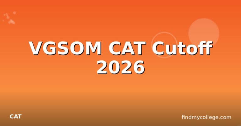 VGSOM CAT Cutoff 2026