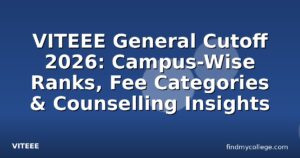 VITEEE General Cutoff 2026: Campus-Wise Ranks, Fee Categories & Counselling Insights