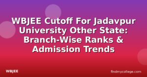 WBJEE Cutoff For Jadavpur University Other State: Branch-Wise Ranks & Admission Trends