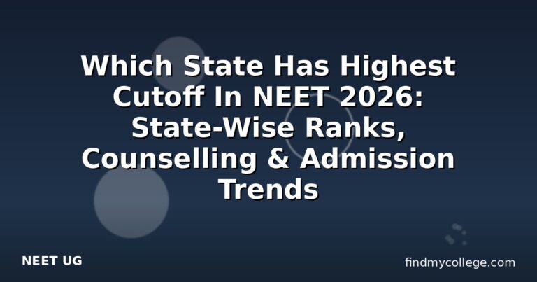 Which State Has Highest Cutoff In NEET 2026: State-Wise Ranks, Counselling & Admission Trends