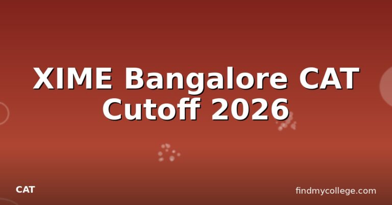 XIME Bangalore CAT Cutoff 2026