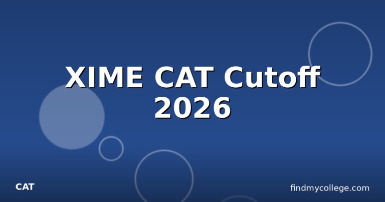 XIME CAT Cutoff 2026