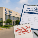 AIIMS Bibinagar DM/M.Ch Admissions 2026: INI SS July Seat Matrix Released; Neonatology Not Listed