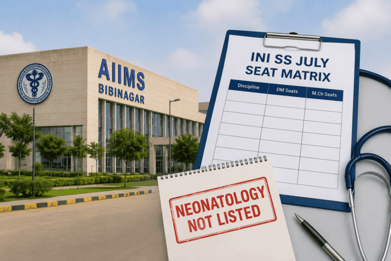 AIIMS Bibinagar DM/M.Ch Admissions 2026: INI SS July Seat Matrix Released; Neonatology Not Listed