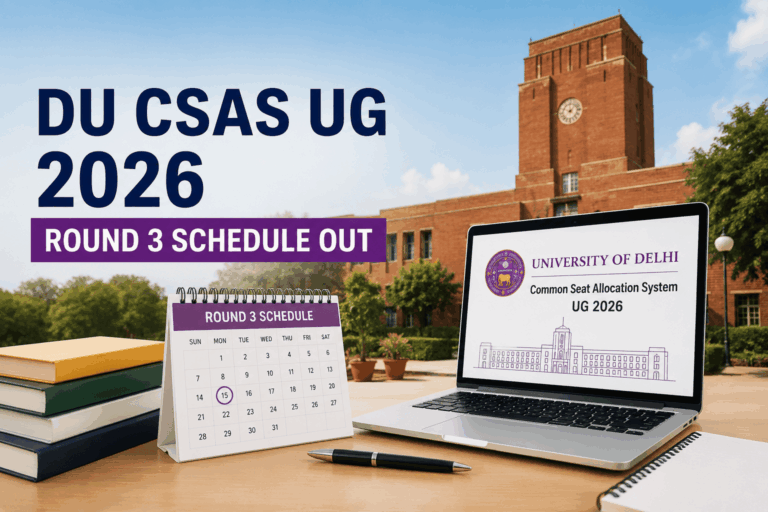 DU CSAS UG 2026 Round 3 Schedule Out