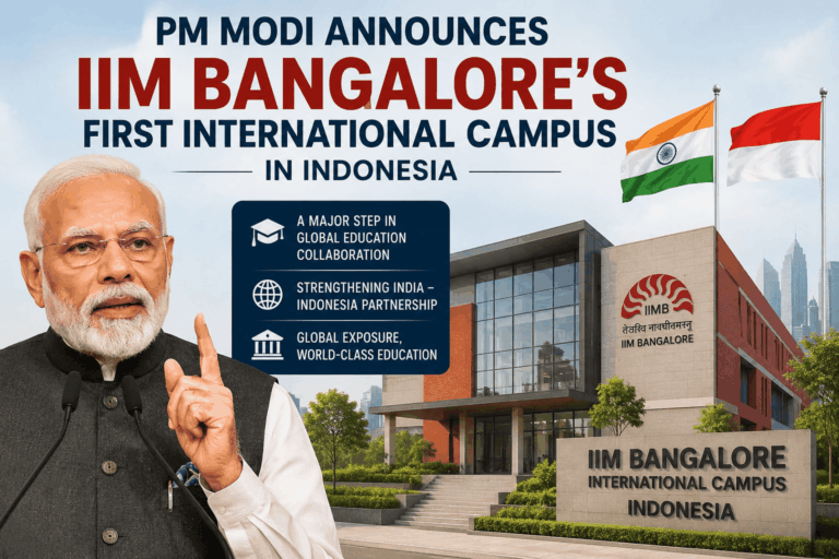 PM Modi Announces IIM Bangalore's First International Campus in Indonesia