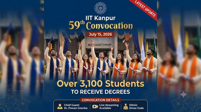 IIT Kanpur 59th Convocation: Over 3,100 Students to Receive Degrees on July 15
