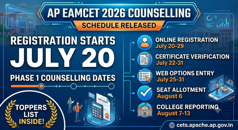 AP EAMCET 2026 Counselling Schedule Out