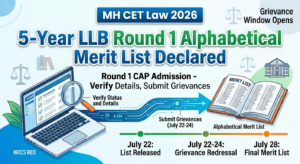 MH CET Law 2026: 5-Year LLB Round 1 Alphabetical Merit List Declared; Grievance Window Opens