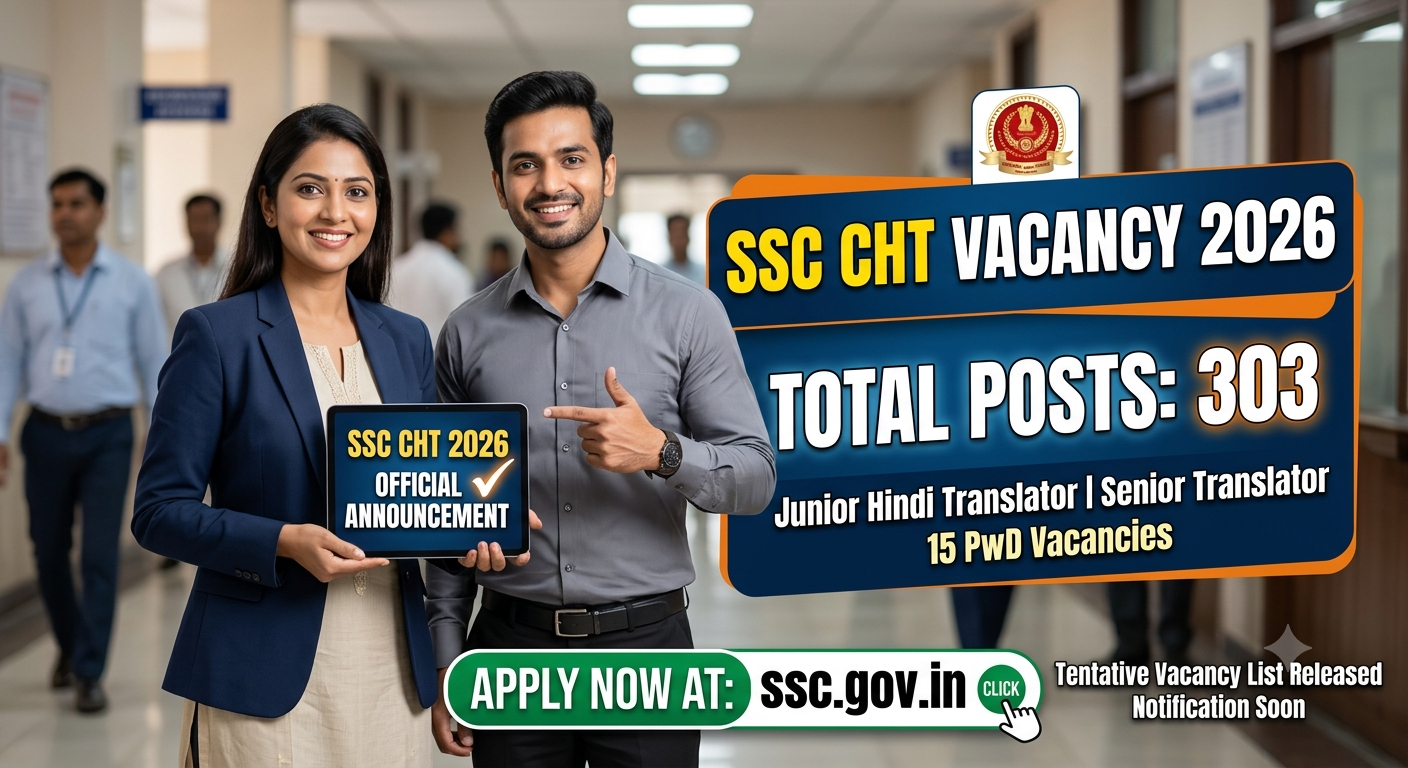 SSC CHT Vacancy 2026: 303 Posts Announced at ssc.gov.in