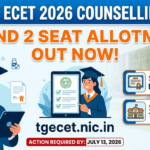 TS ECET 2026 Round 2 Seat Allotment Out at tgecet.nic.in: Check Now