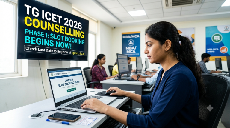 TG ICET 2026 Counselling Phase 1 Slot Booking Begin