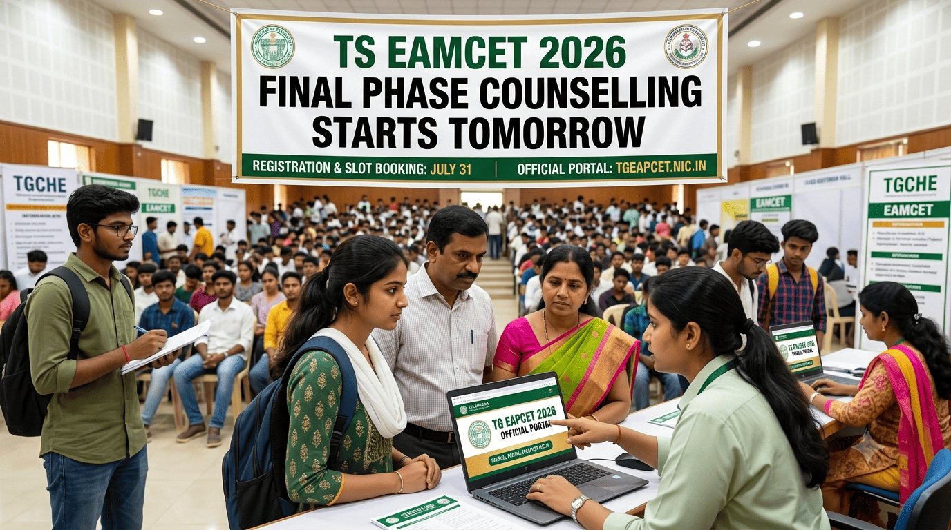 TS EAMCET 2026 Final Phase Counselling Starts Tomorrow;