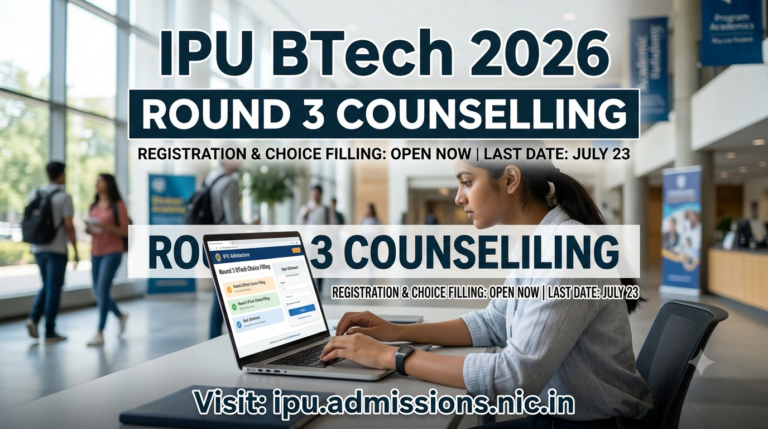 IPU BTech 2026 Round 3 Counselling Starts