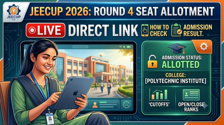 JEECUP 2026 Round 4 Seat Allotment LIVE: Direct Link, How to Check Admission Result, Cutoffs