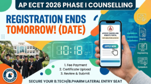 AP ECET 2026 Phase I Counselling Registration Ends Tomorrow