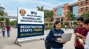 IPU BTech Round 2 Counselling Registration 2026 Starts at ipu.admissions.nic.in; Check Dates & How to Apply