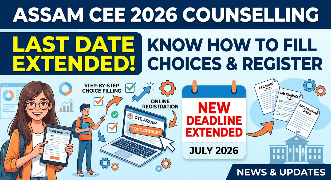 Assam CEE 2026 Counselling Registration Date Extended