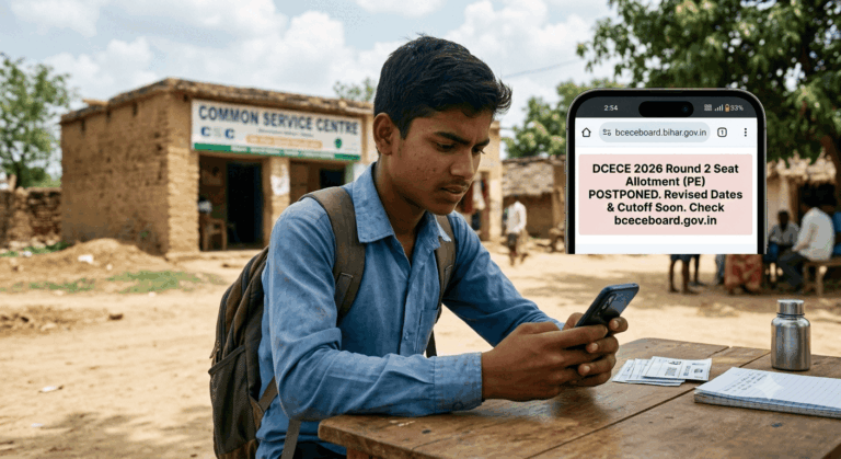 Bihar DCECE 2026 Round 2 Seat Allotment Postponed