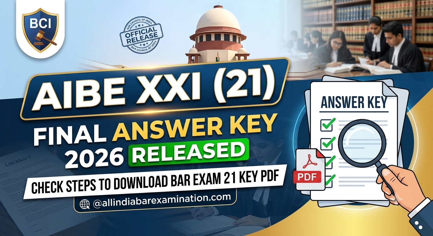 AIBE XXI Final Answer Key 2026 Released