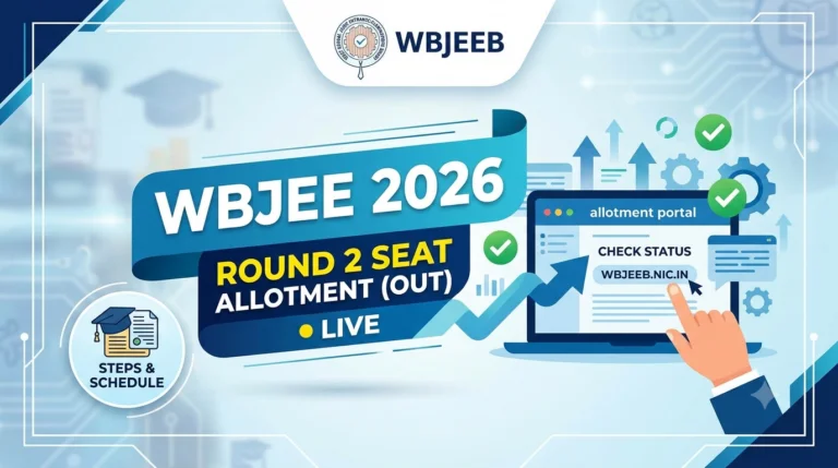 WBJEE 2026 Round 2 Seat Allotment (OUT) LIVE