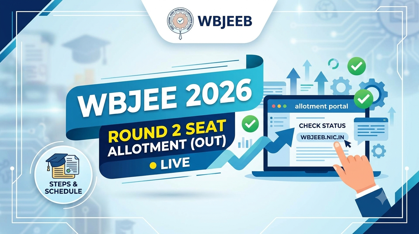 WBJEE 2026 Round 2 Seat Allotment (OUT) LIVE