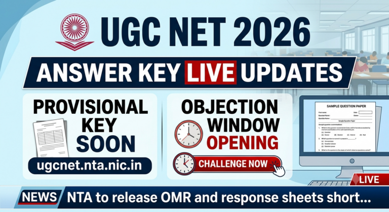 UGC NET Answer Key 2026 LIVE Updates