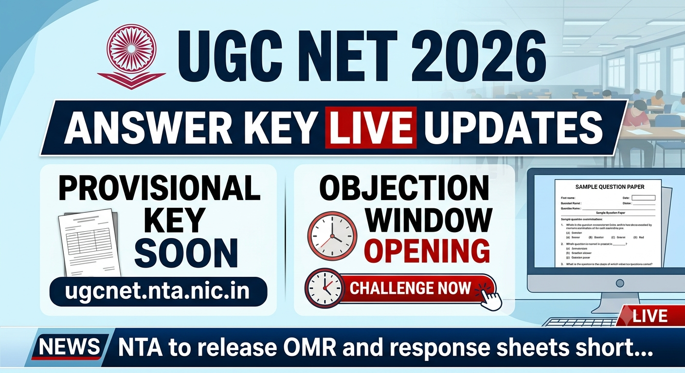 UGC NET Answer Key 2026 LIVE Updates