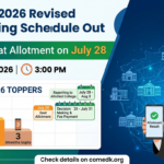 COMEDK 2026 Revised Counselling Schedule Released