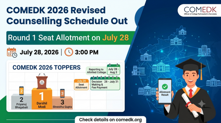 COMEDK 2026 Revised Counselling Schedule Released