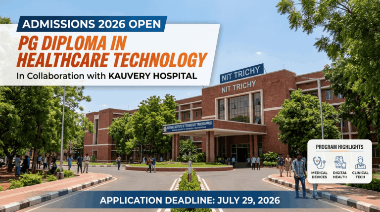 NIT Trichy PG Diploma in Healthcare Technology Admission 2026