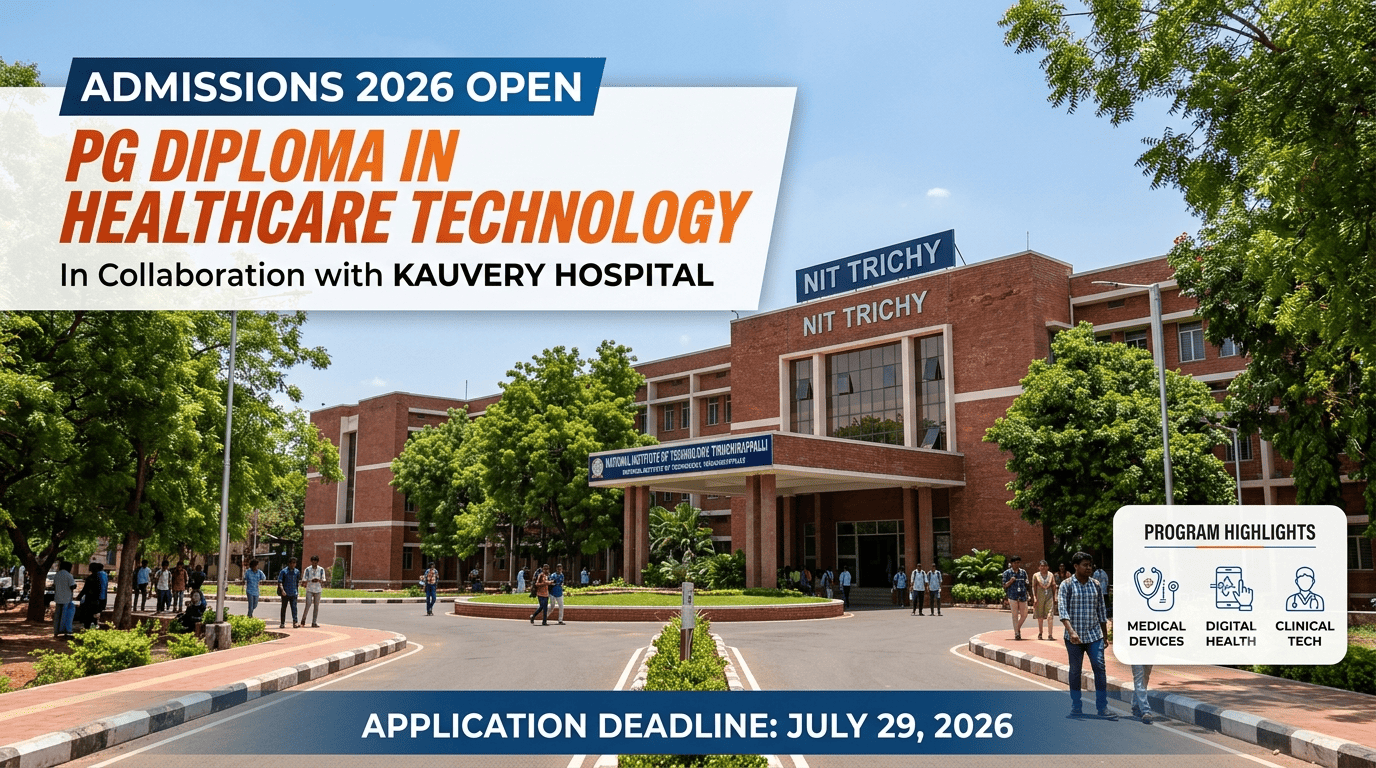 NIT Trichy PG Diploma in Healthcare Technology Admission 2026