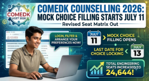 COMEDK Counselling 2026: Mock Choice Filling Starts July 11; Revised Seat Matrix Out