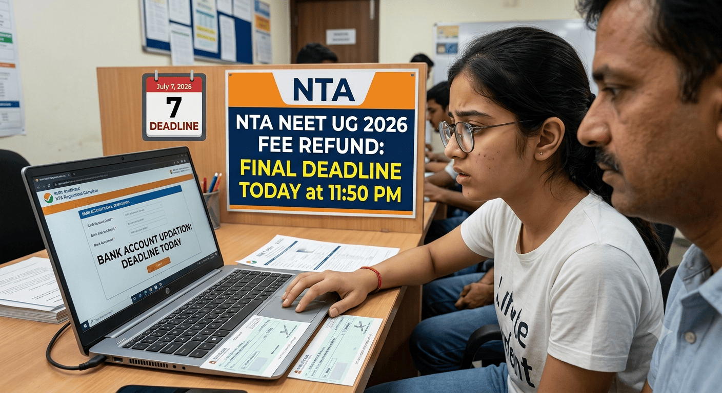 NTA NEET UG 2026 Fee Refund: Final Deadline Today at 11:50 PM