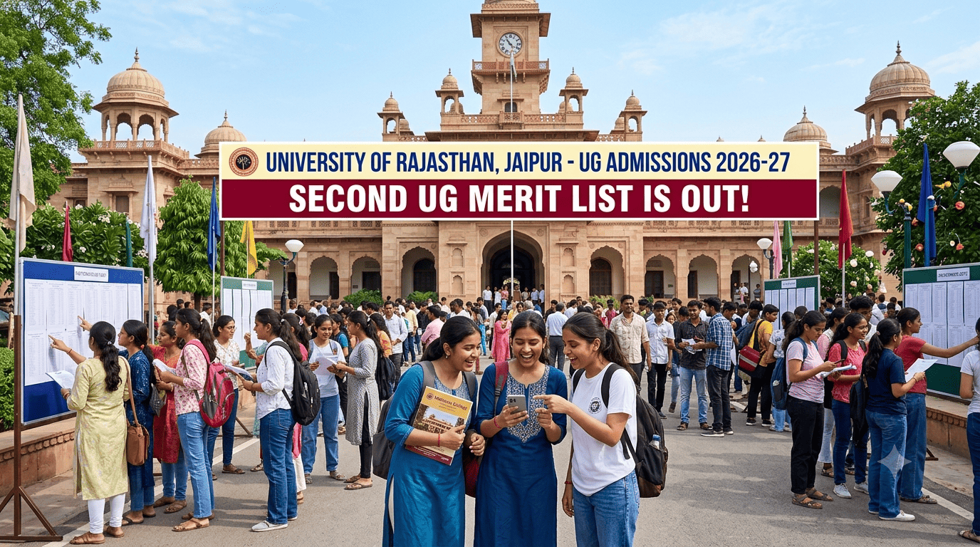 Rajasthan University Second UG Merit List 2026 Out