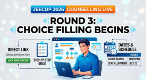 JEECUP 2026 Counselling LIVE: Round 3 Choice Filling Begins, Direct Link, Steps & Schedule