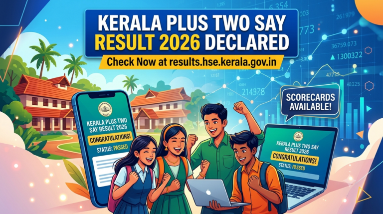 Kerala Plus Two SAY Result 2026 Declared