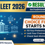 HSTES LEET 2026 Result Out at techadmissionshry.gov.in: Round 1 Choice Filling Starts