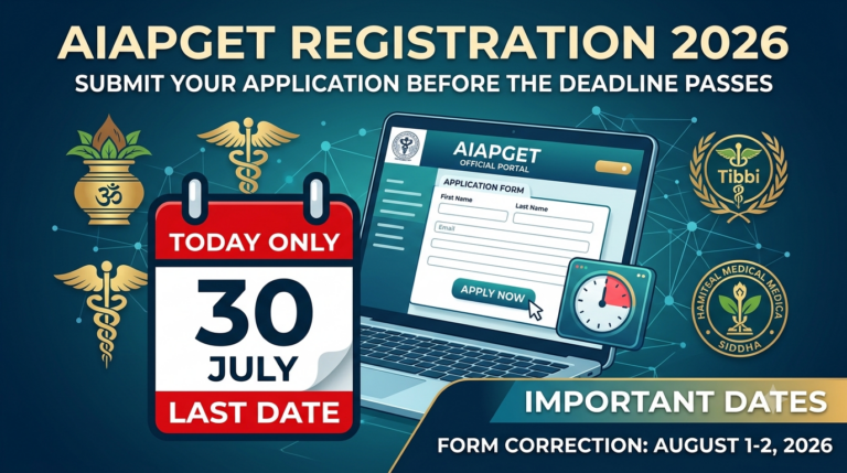AIAPGET Registration 2026 Last Date Today