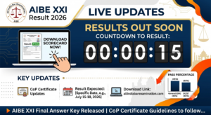 AIBE 21 Result 2026 Live Updates: Download Link @allindiabarexamination.com, Check BCI CoP Certificate Updates