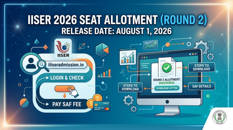 IISER 2026 Round 2 Seat Allotment