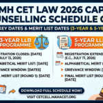 MH CET Law 2026 CAP Counselling Schedule Out: Check 3-Year & 5-Year LLB Merit List Dates