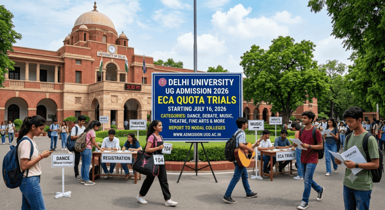 DU UG Admission 2026: Delhi University to Begin ECA Quota Trials from July 16