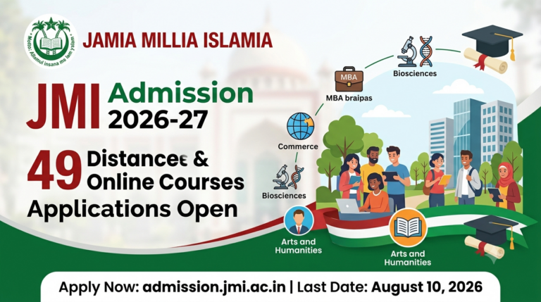JMI Admission 2026-27: Jamia Opens Applications for 49 Distance and Online Courses; Check Details