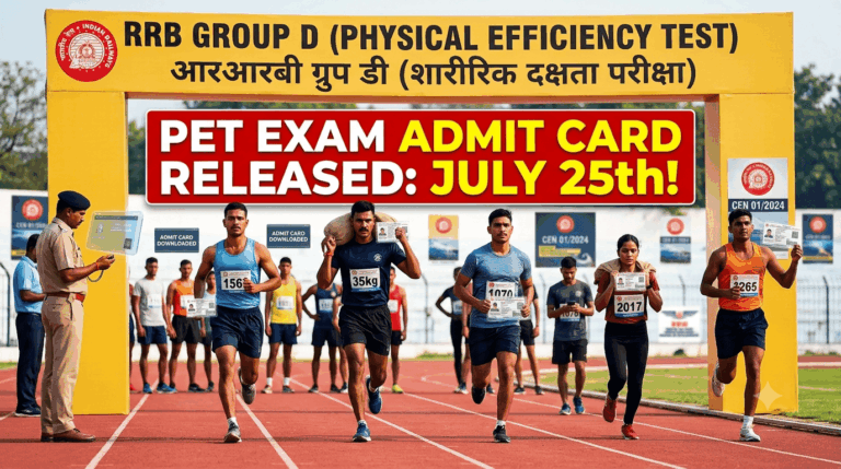RRB Group D Physical Test Date 2026 Out: PET Scheduled From July 29