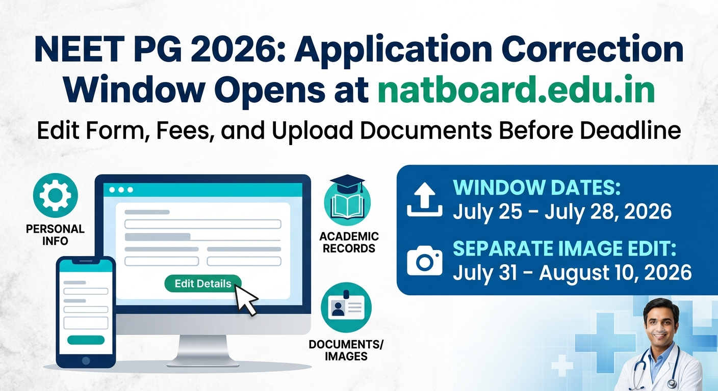 NEET PG 2026 Application Correction Window