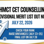 MAH BHMCT CET Counselling 2026: Provisional Merit List Released Today on July 22