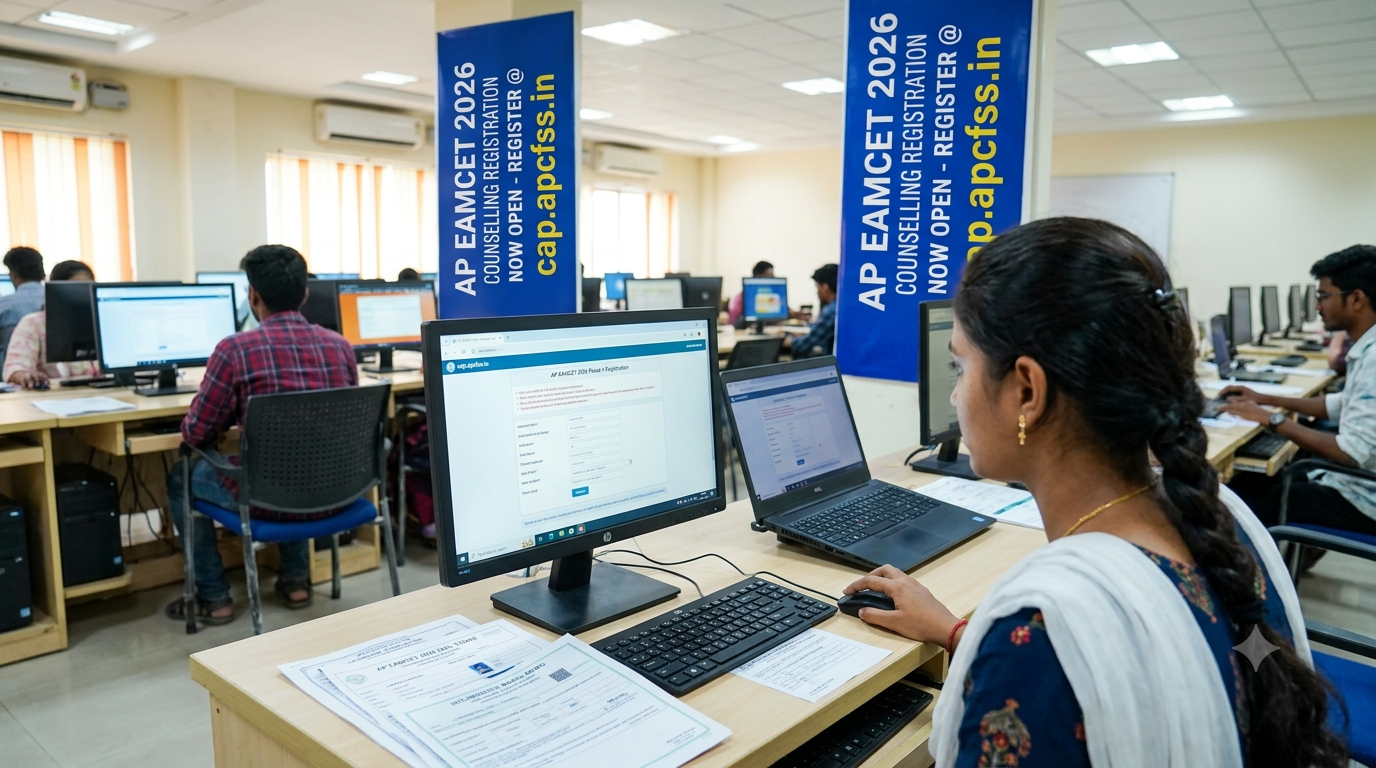 AP EAMCET 2026 Round 1 Counselling Registration Begins at cap.apcfss.in