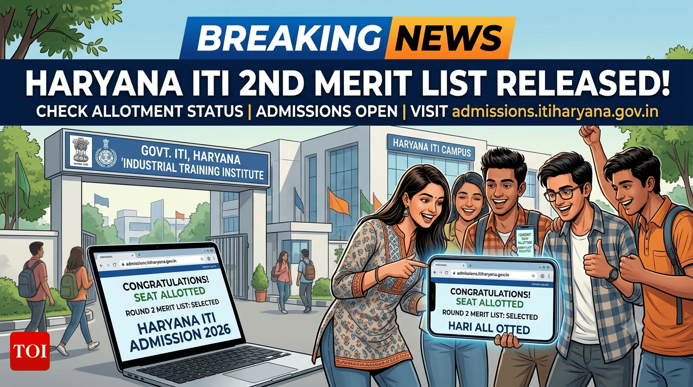 Haryana ITI 2nd Merit List 2026 Released